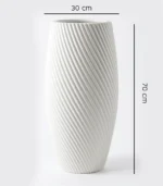 Spiral White Decorative Plastic Planter – for Modern Home Decor - Image 2