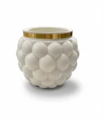Luxury Bubble-Textured Plastic Planter – Elegant Round Flower Pot