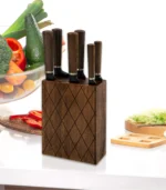 Luxury 6-Piece Matte Black Kitchen Knife Set with Wooden Block - Image 6