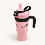 Goofit Outdoor 550ml Insulated Travel Mug with Handle & Straw | Leakproof Stainless Steel Coffee & Water Tumbler
