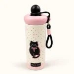 Cute Stainless Steel 650ml Insulated Water Bottle with Straw Lid | Leakproof Vacuum Flask for Kids & ( School - Club )