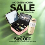 Pretty & Coffee Bundle with makeup bag, mirror, touch lighting and Smeg Thermal Mug 440ml