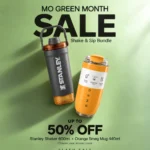 Shake & Sip Bundle with Stanley Shaker 600ml and orange Smeg Thermal Mug 440ml