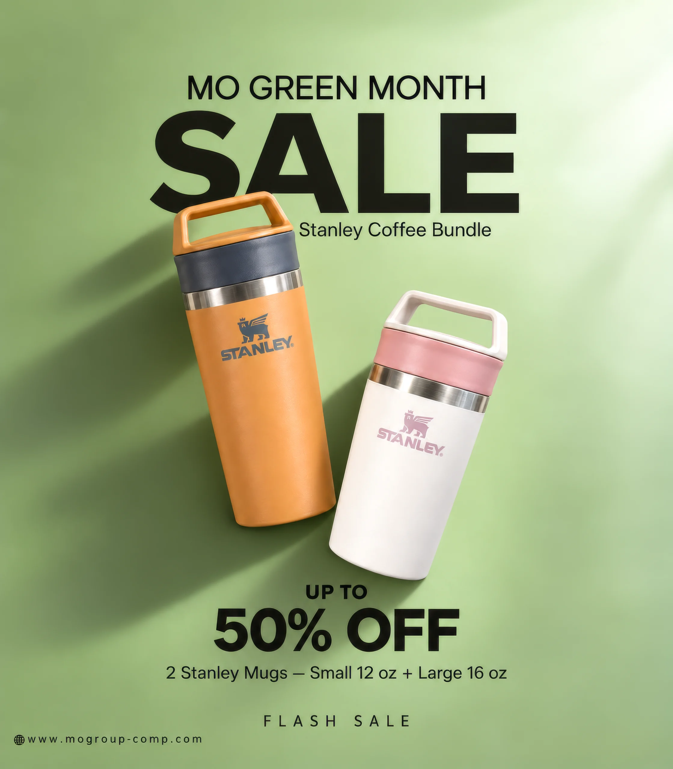 Stanley mugs with realistic shadows copy Stanley Coffee Bundle with 355ml and 473ml Café-To-Go travel mugs