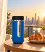 ⁦Mirror Nespresso Nomad–Style Travel Mug –304 Stainless Steel 400ml⁩ - الصورة ⁦9⁩