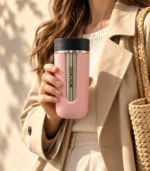 ⁦Mirror Nespresso Nomad–Style Travel Mug –304 Stainless Steel 400ml⁩ - الصورة ⁦7⁩