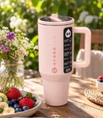 ⁦HydroJug Traveler 40 oz Insulated Tumbler with Handle & Flip Straw – Leakproof Stainless Steel Water Bottle⁩ - الصورة ⁦8⁩