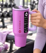 ⁦HydroJug Traveler 40 oz Insulated Tumbler with Handle & Flip Straw – Leakproof Stainless Steel Water Bottle⁩ - الصورة ⁦7⁩